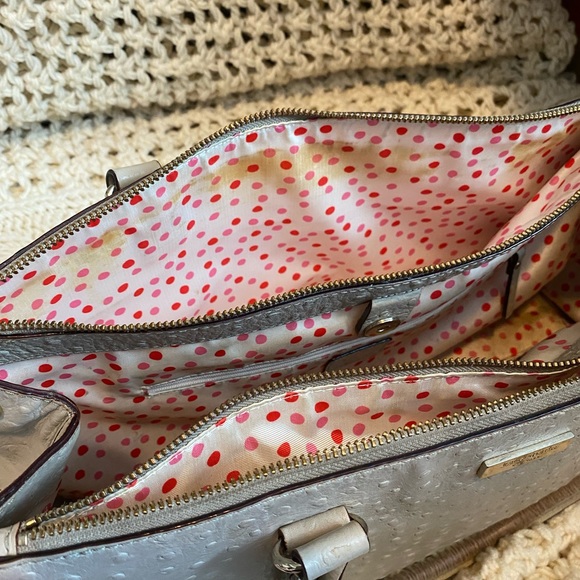 Kate Spade Bristol Drive Loden Embossed Ostrich Soft Taupe Leather Bag - Picture 14 of 16